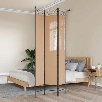 3-panel rumdeler Beige 120 x 220 cm Stof