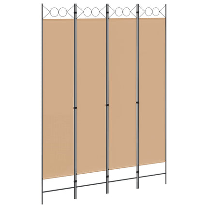 4-panel rumdeler Beige 160 x 220 cm Stof