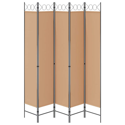 5-panel rumdeler Beige 200 x 220 cm Stof