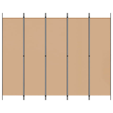 5-panel rumdeler Beige 250 x 200 cm Stof