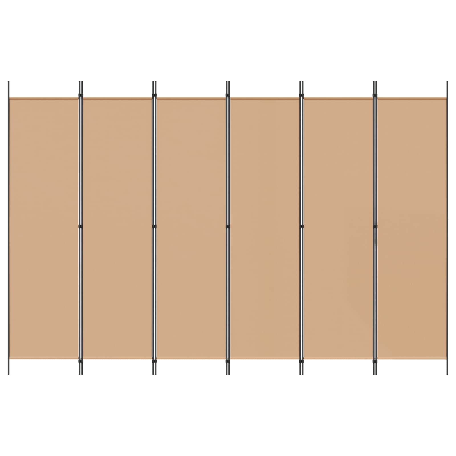 6-Paneler Rumdeler Beige 300 x 200 cm Stof