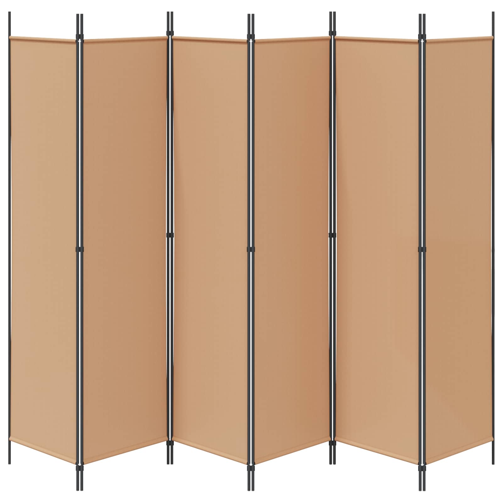 6-Paneler Rumdeler Beige 300 x 200 cm Stof