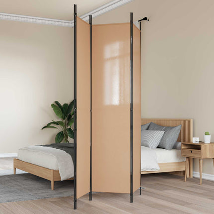 3-panel rumdeler Beige 150 x 220 cm Stof