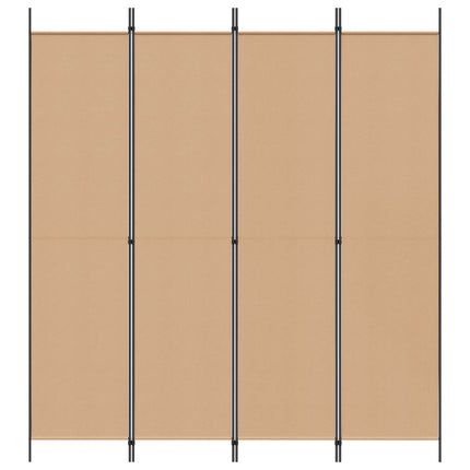 4-panel rumdeler Beige 200 x 220 cm Stof