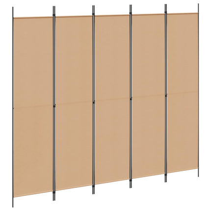 5-panel rumdeler Beige 250 x 220 cm Stof