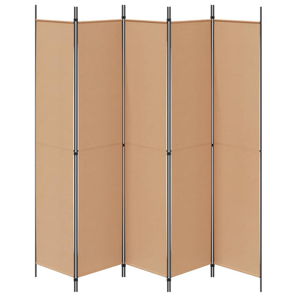 5-panel rumdeler Beige 250 x 220 cm Stof