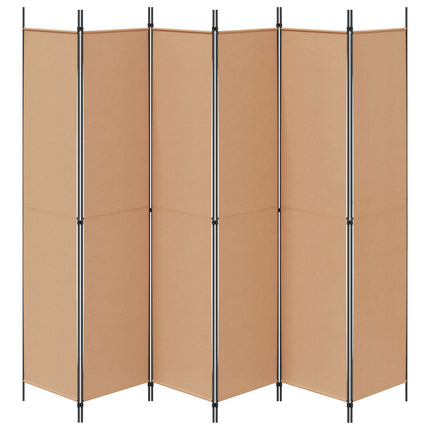 6-Paneler Rumdeler Beige 300 x 220 cm Stof