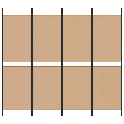 4-panelet rumdivider Beige 200 x 180 cm Stof