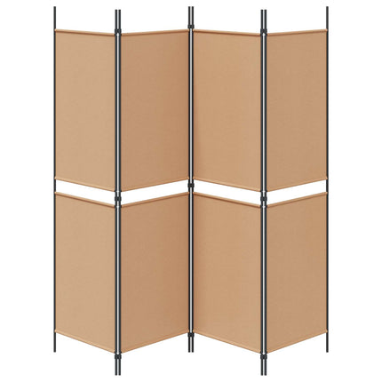 4-panelet rumdivider Beige 200 x 180 cm Stof
