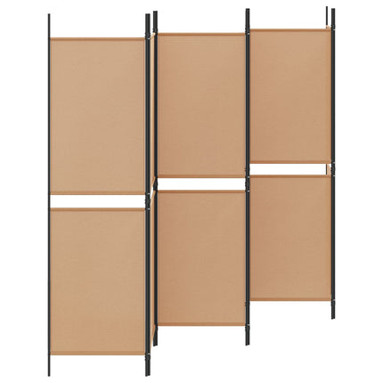 6-Paneler Rumdeler Beige 300 x 180 cm Stof