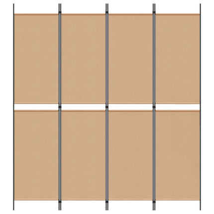 4-panelet rumdivider Beige 200 x 220 cm Stof