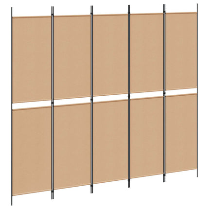 5-panel rumdeler Beige 250 x 220 cm Stof