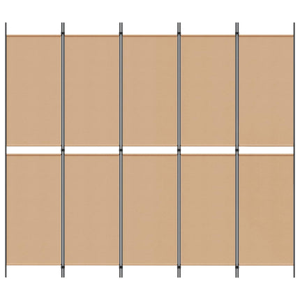5-panel rumdeler Beige 250 x 220 cm Stof