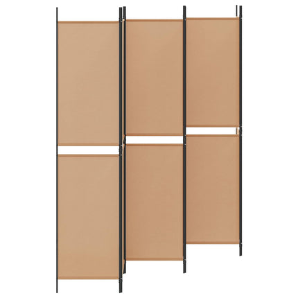 6-Paneler Rumdeler Beige 300 x 220 cm Stof