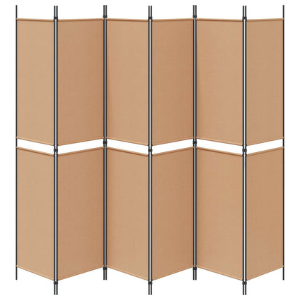 6-Paneler Rumdeler Beige 300 x 220 cm Stof
