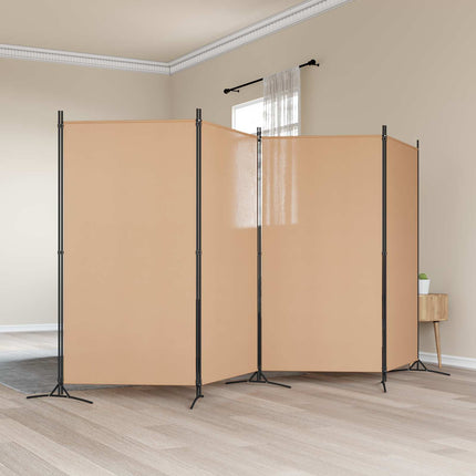 4-panel rumdeler Beige 346 x 180 cm Stof