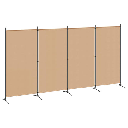 4-panel rumdeler Beige 346 x 180 cm Stof