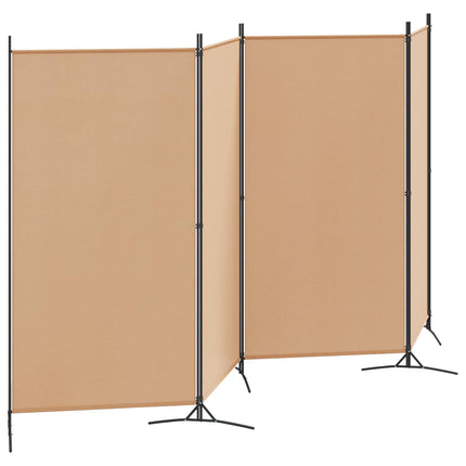 4-panel rumdeler Beige 346 x 180 cm Stof