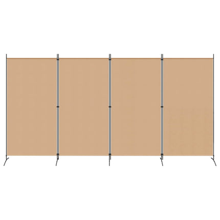 4-panel rumdeler Beige 346 x 180 cm Stof