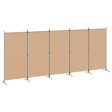 5-panel rumdeler Beige 433 x 180 cm Stof