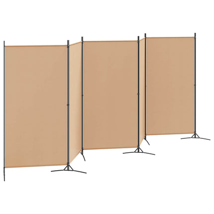 5-panel rumdeler Beige 433 x 180 cm Stof