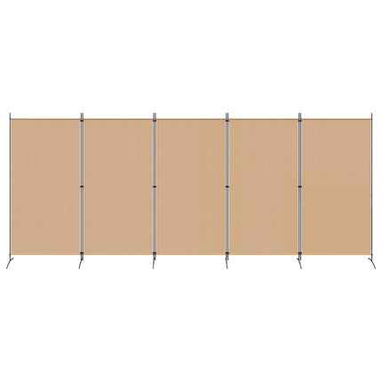 5-panel rumdeler Beige 433 x 180 cm Stof
