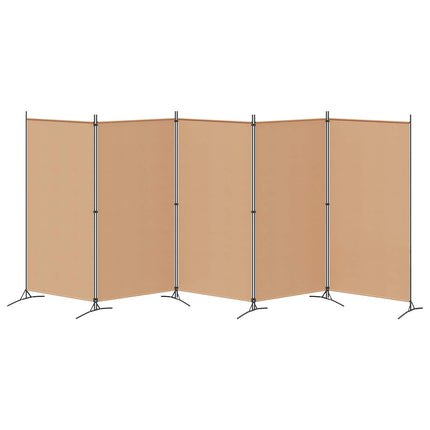 5-panel rumdeler Beige 433 x 180 cm Stof