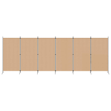 6-Paneler Rumdeler Beige 520 x 180 cm Stof
