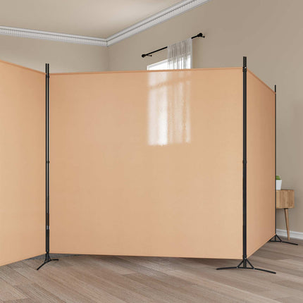 4-panel rumdeler Beige 525 x 180 cm Stof