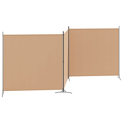4-panel rumdeler Beige 525 x 180 cm Stof