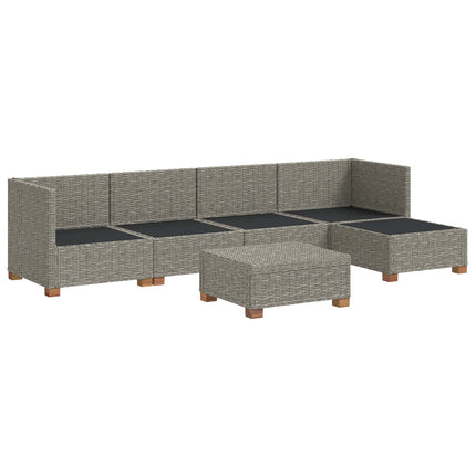 6 stk. Rattan Loungesæt med Puder GENDT Naturlig rattan