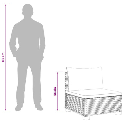 4 stk. Rattan Loungesæt med Puder GENDT Naturlig rattan