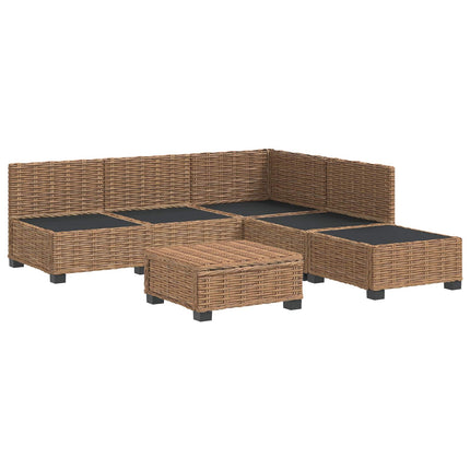 6 stk. Rattan Loungesæt med Puder GENDT Naturlig rattan