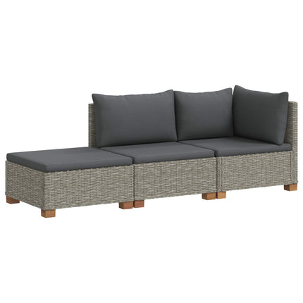 3 stk. Rattan Loungesæt med Puder GENDT Naturlig rattan