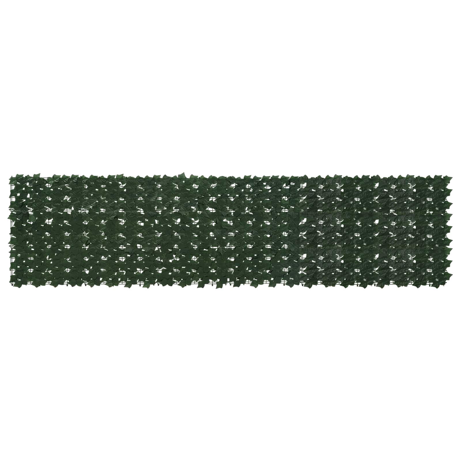 Altanscreen med blade Mørkegrøn 300 x 75 cm Polyethylen og stof billede