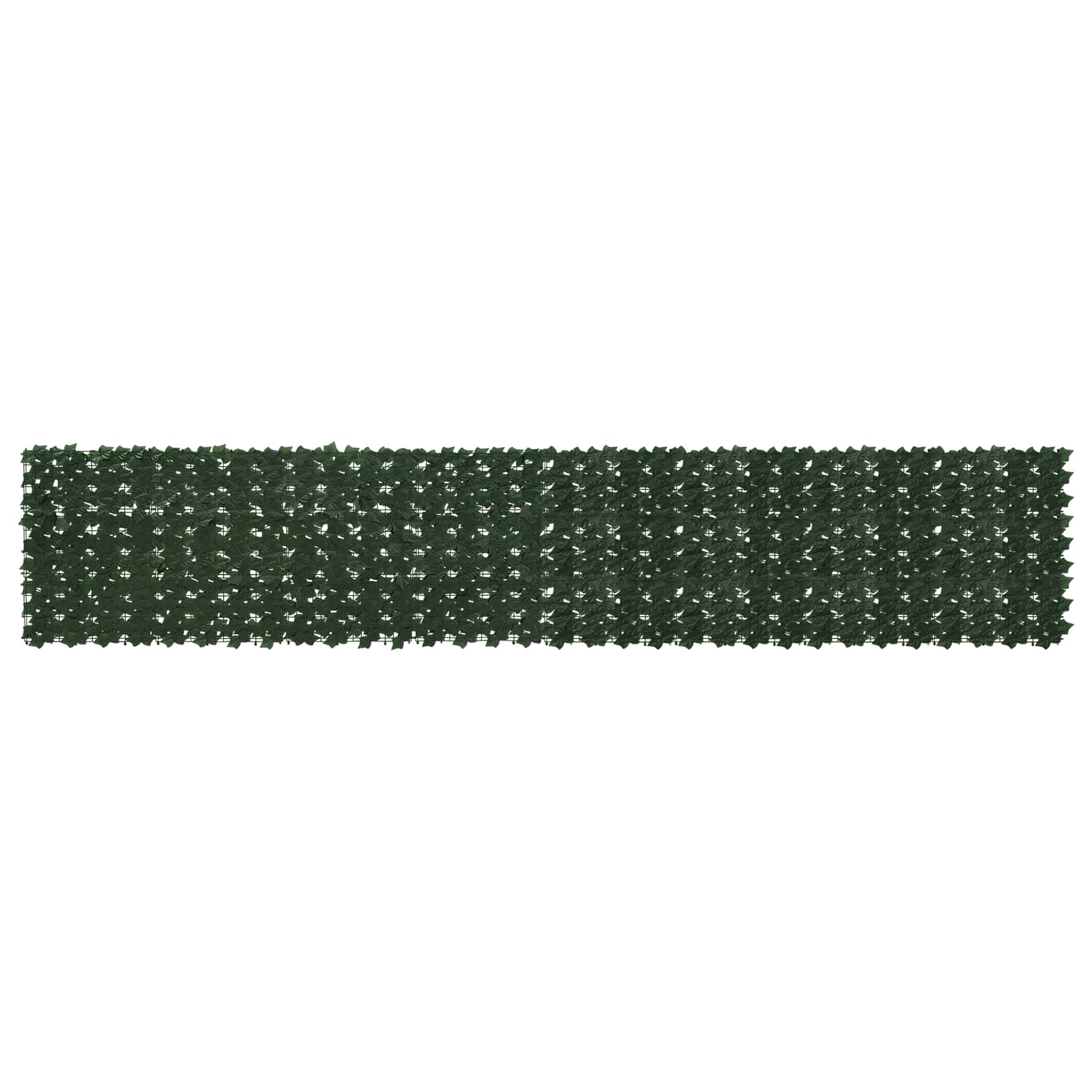 Altanscreen med blade Mørkegrøn 400 x 75 cm Polyethylen og stof billede
