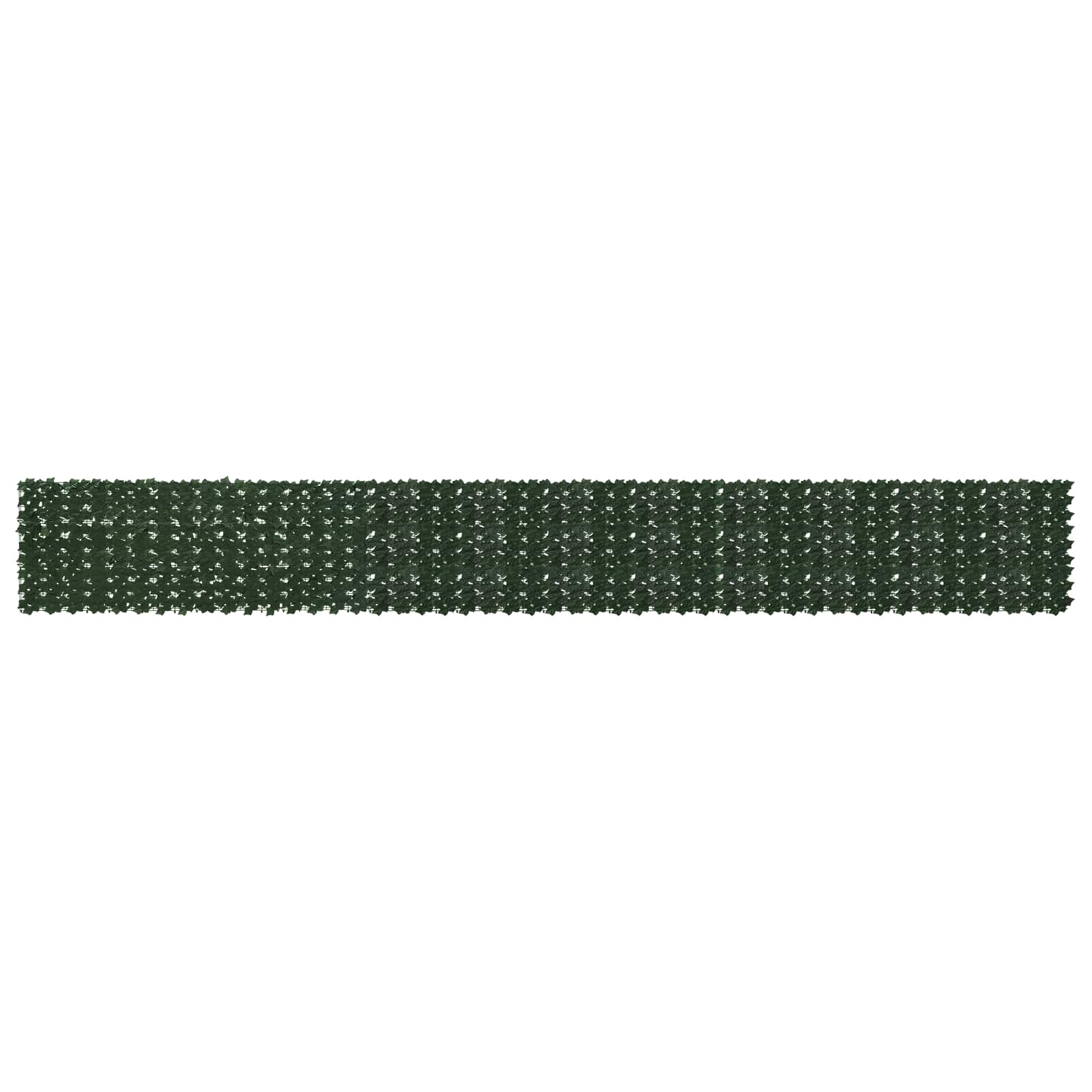 Altanscreen med blade Mørkegrøn 600 x 75 cm Polyethylen og stof billede