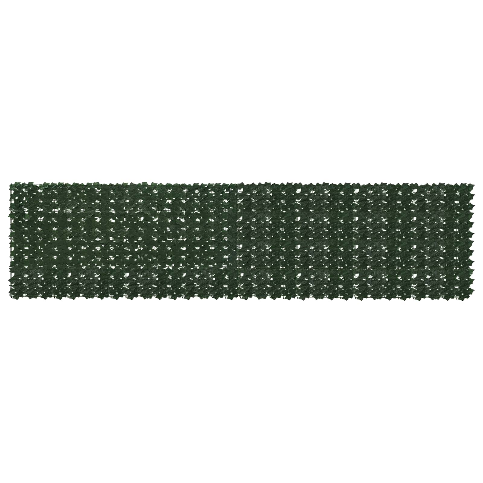 Altanscreen med blade Mørkegrøn 400 x 100 cm billede