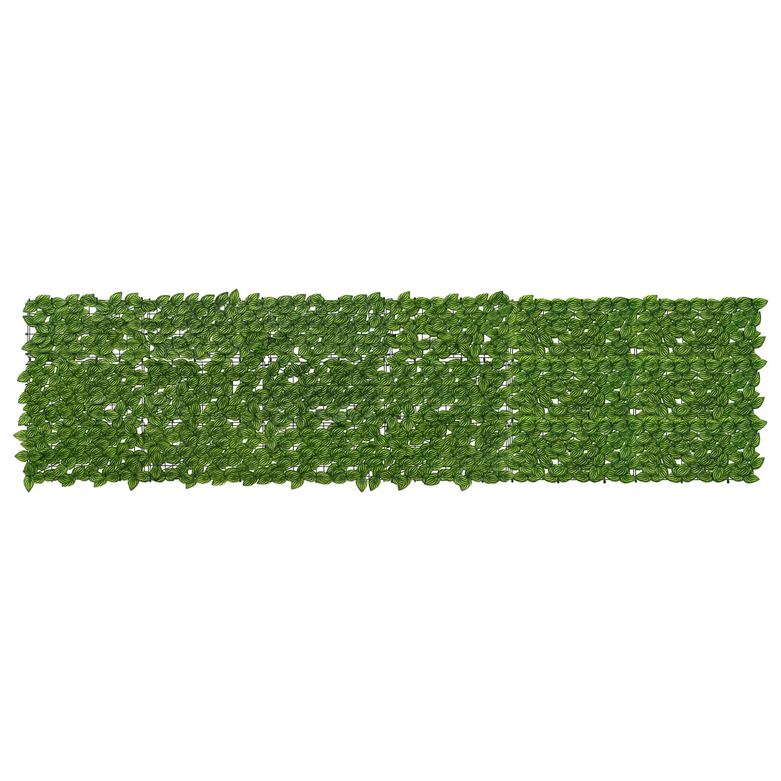 Altanscreen med blade Grøn og Gul 300 x 75 cm billede