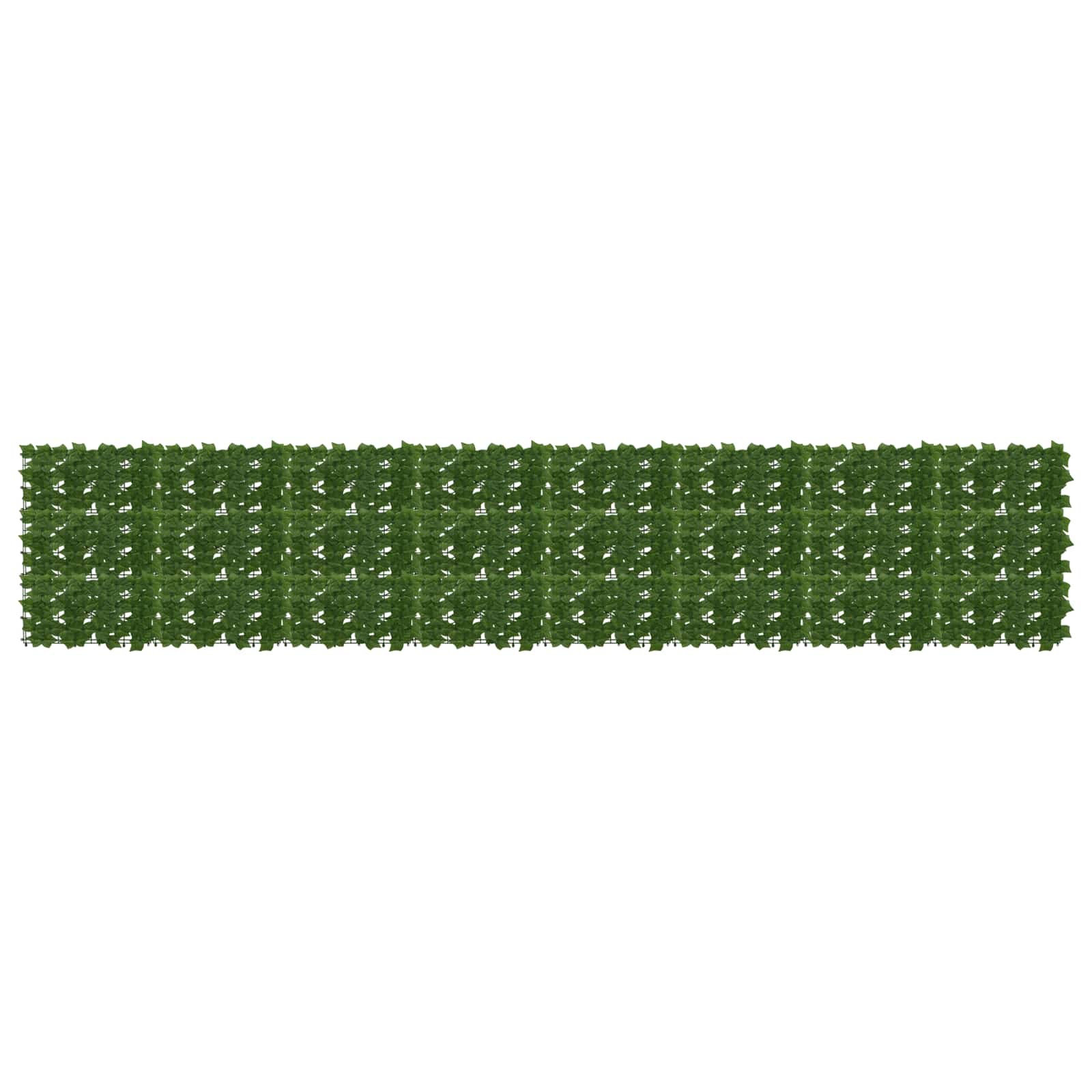 Altanscreen med blade Grøn 400 x 75 cm Polyethylen og stof billede
