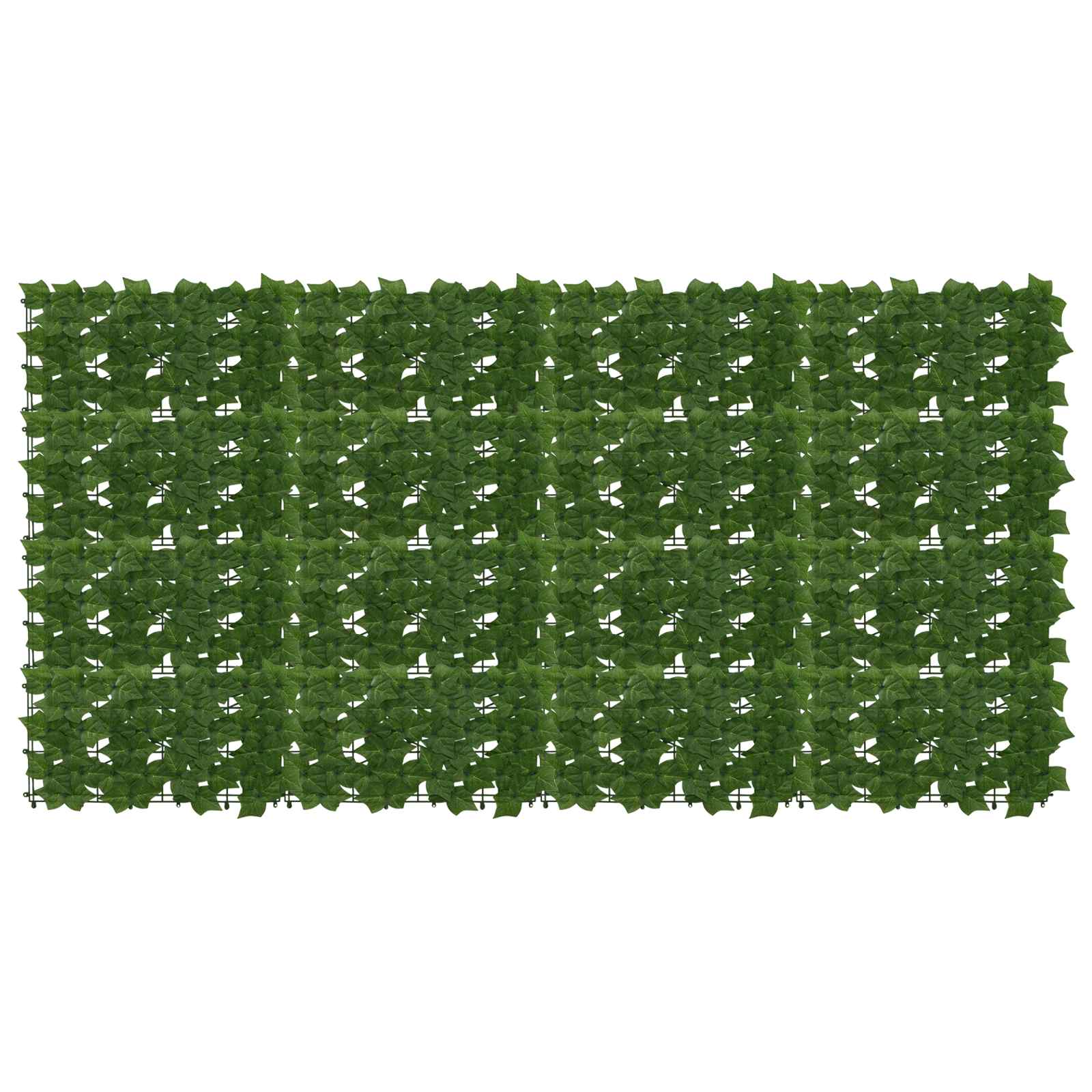 Altanscreen med blade Grøn 200 x 100 cm Polyethylen og stof billede