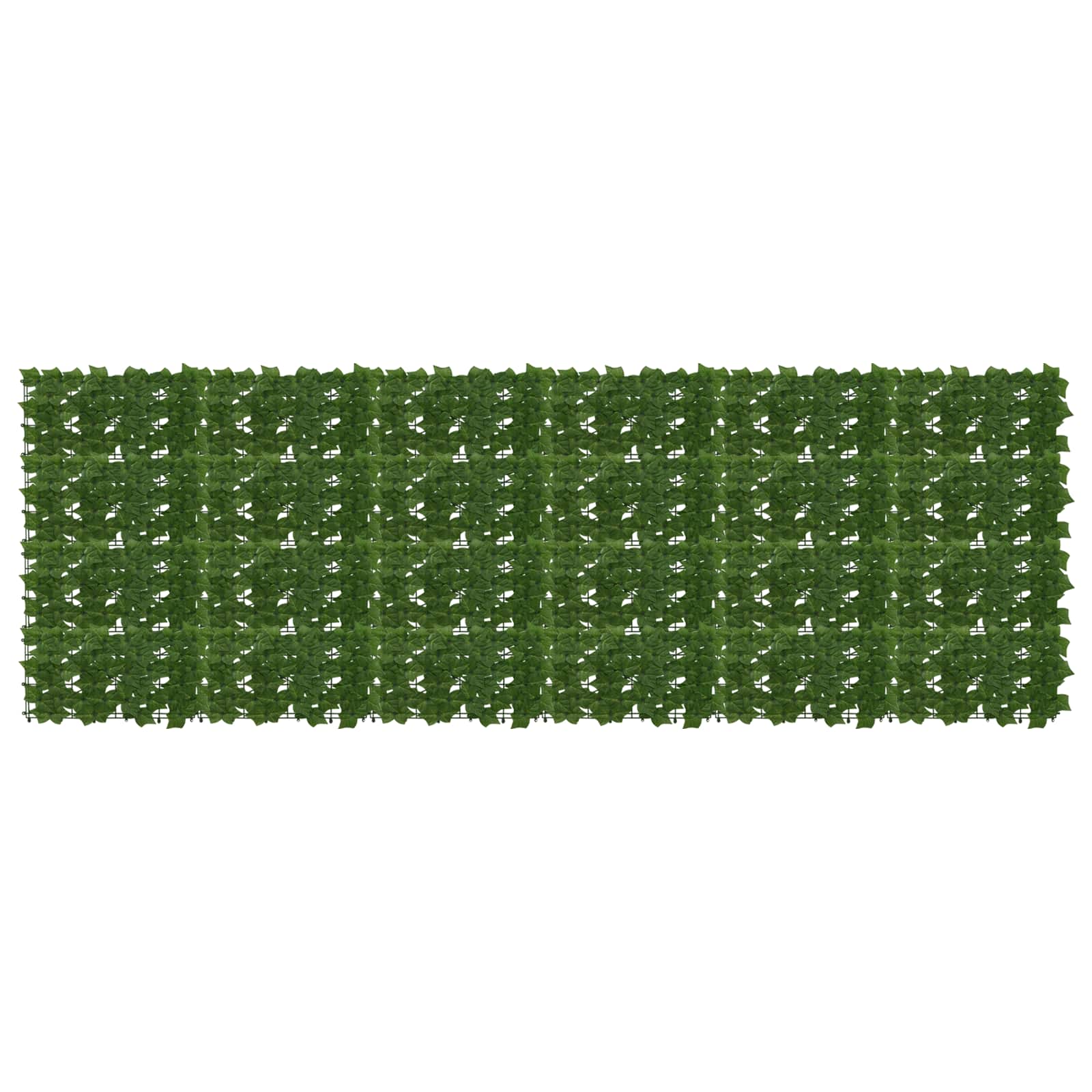 Altanscreen med blade Grøn 300 x 100 cm Polyethylen og stof billede