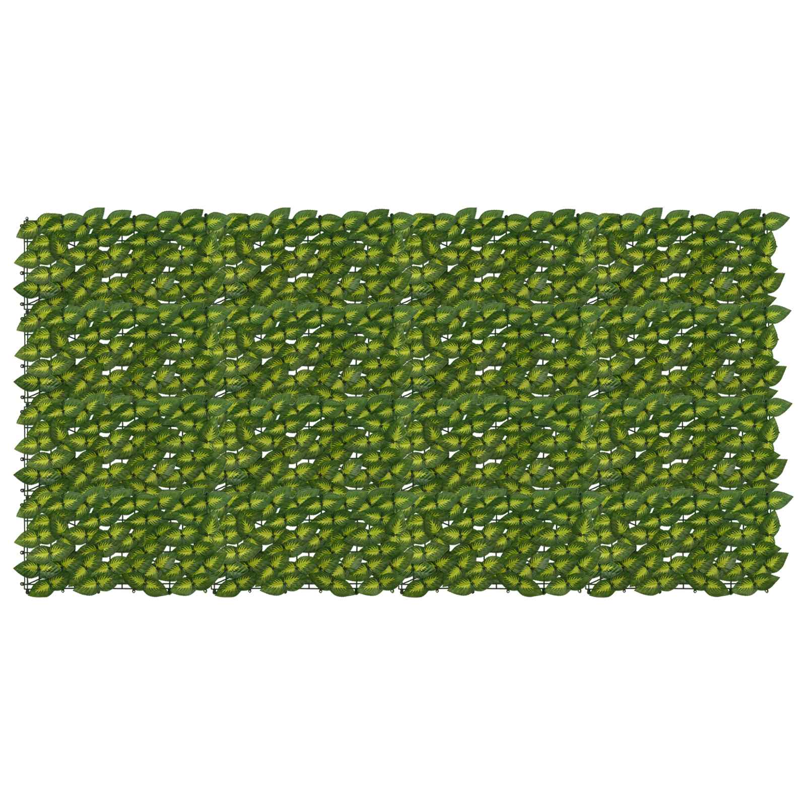 Altanscreen med blade Grøn og Gul 200 x 100 cm billede