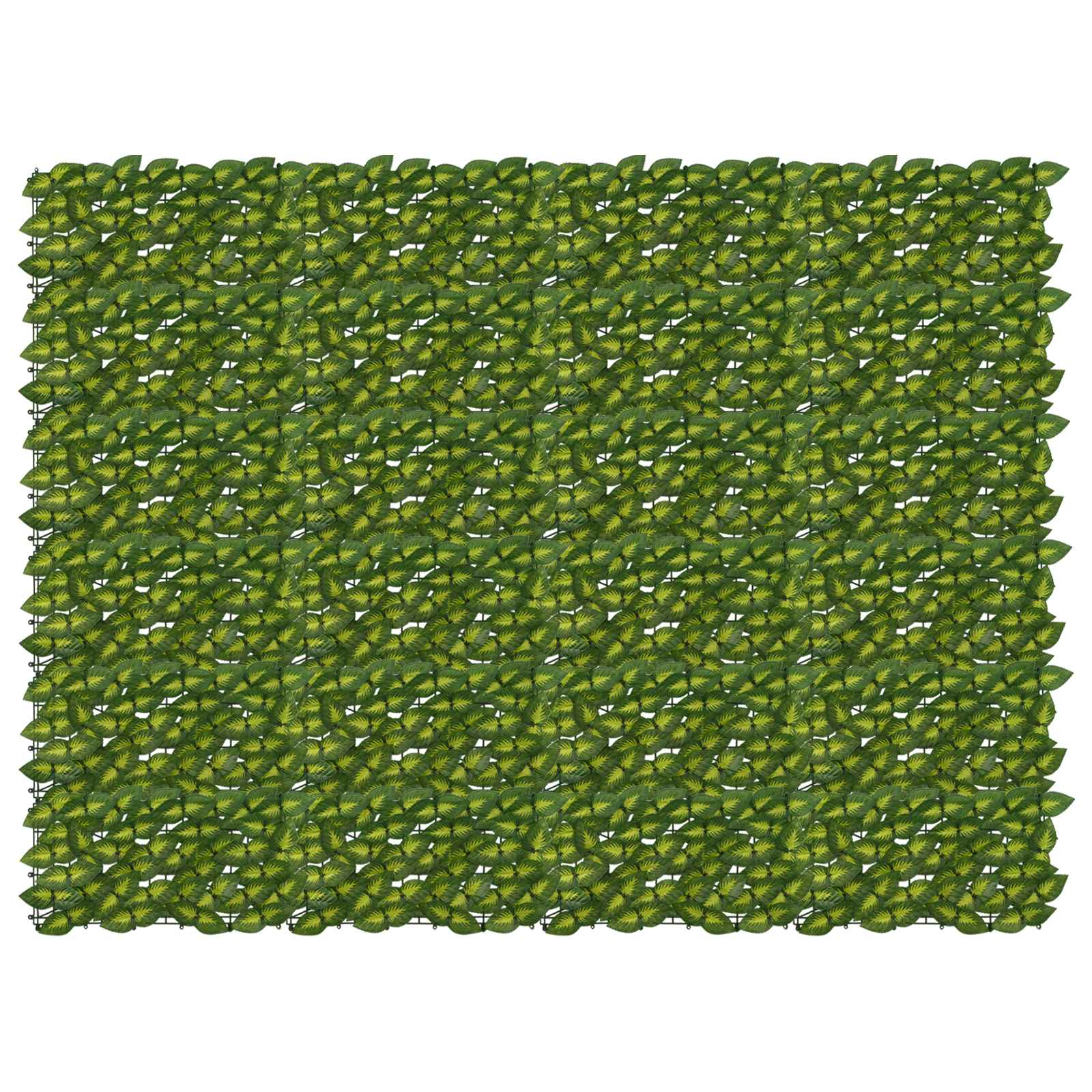 Altanscreen med blade Grøn og Gul 200 x 150 cm billede