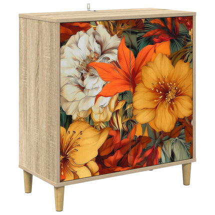 Sideboard GENNEP Sonoma-eg 69 x 33 x 75 cm Konstrueret træ