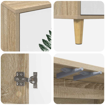 Sideboard HANAU Sonoma-eg 69 x 33 x 75 cm Konstrueret træ