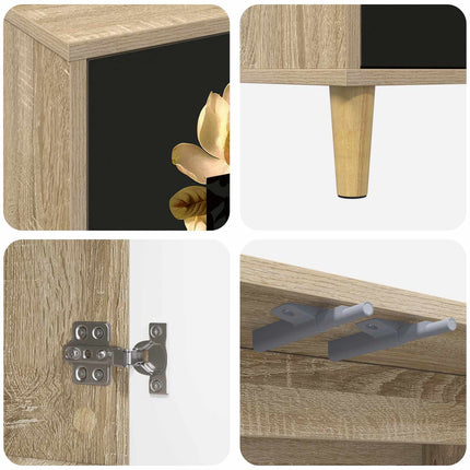 Sideboard BREMEN Sonoma-eg 69 x 33 x 75 cm Konstrueret træ