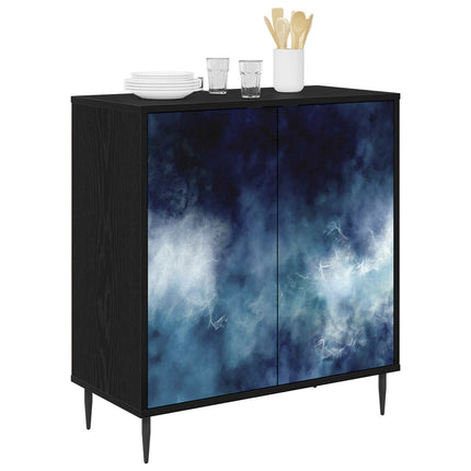 Sideboard RAALTE Sort eg 69 x 33 x 76 cm Konstrueret træ