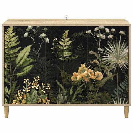 Sideboard RHENEN Sonoma-eg 102 x 33 x 75 cm Konstrueret træ