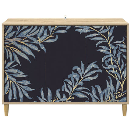 Sideboard DOKKUM Sonoma-eg 102 x 33 x 75 cm Konstrueret træ